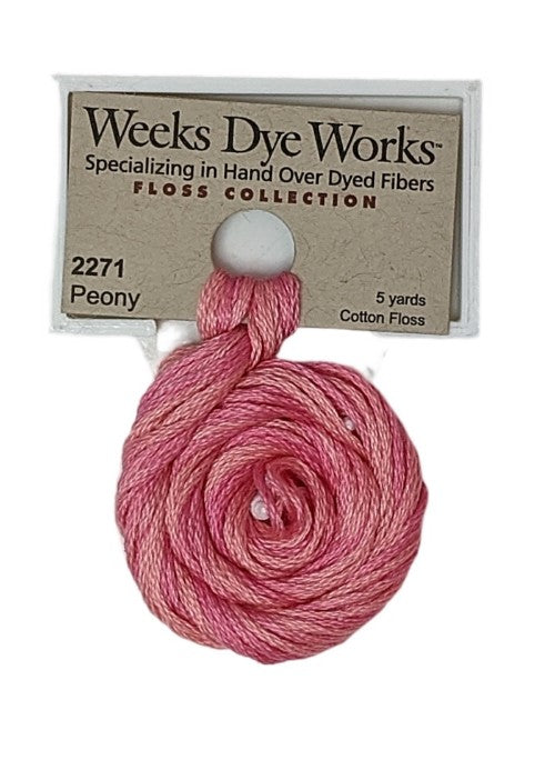 2271 Peony | Weeks Dye Works 6 Strand Floss-Cross Stitch-Weeks Dye Works-Millennial Fabrics
