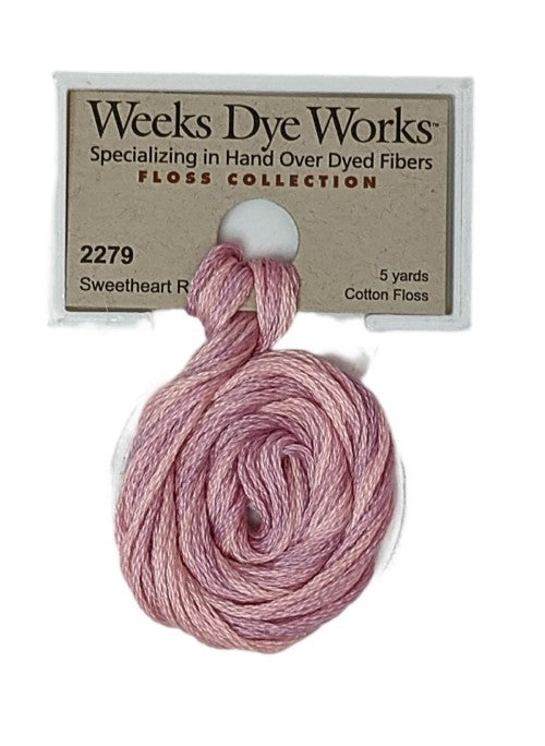 2279 Sweetheart Rose | Weeks Dye Works 6 Strand Floss-Cross Stitch-Weeks Dye Works-Millennial Fabrics