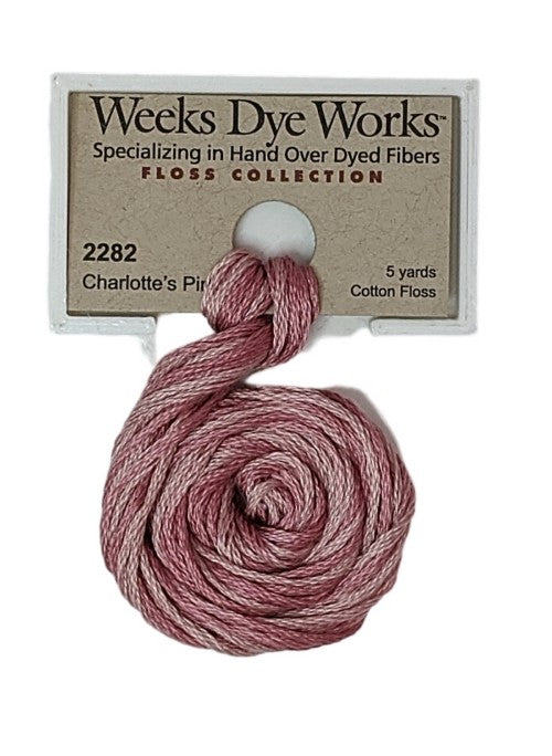 2282 Charlotte's Pink | Weeks Dye Works 6 Strand Floss-Cross Stitch-Weeks Dye Works-Millennial Fabrics