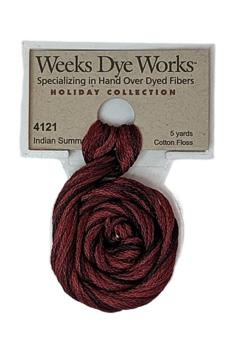 4121 Indian Summer | Weeks Dye Works 6 Strand Floss-Cross Stitch-Weeks Dye Works-Millennial Fabrics