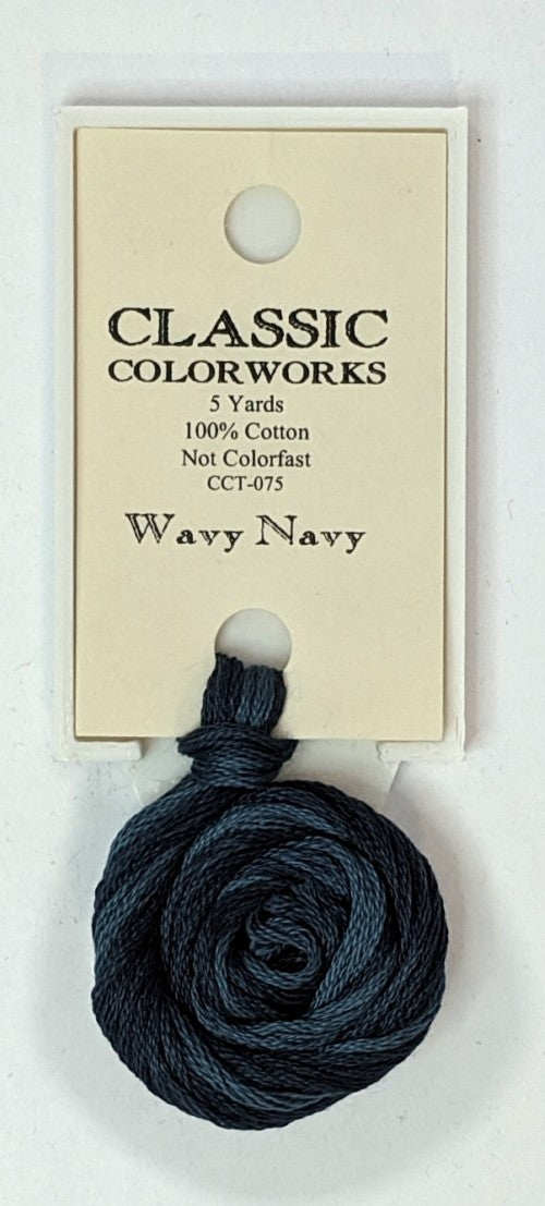 075 Wavy Navy | 6 Strand Embroidery Floss by Classic Colorworks