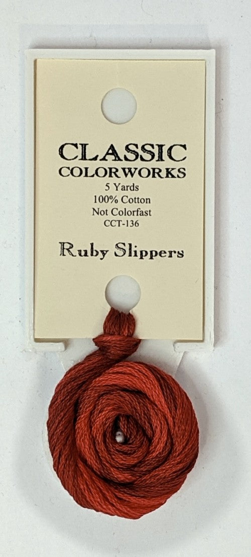 136 Ruby Slippers | 6 Strand Embroidery Floss by Classic Colorworks-Cross Stitch-Classic Colorworks-Millennial Fabrics