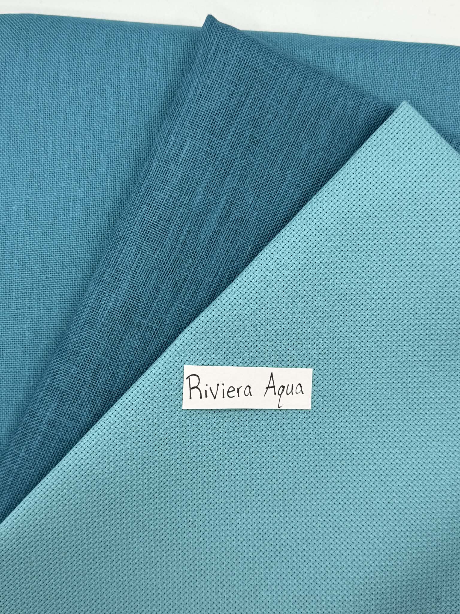 "Riviera Aqua" Cross Stitch Fabric by Wichelt-Cross Stitch-Wichelt-Millennial Fabrics