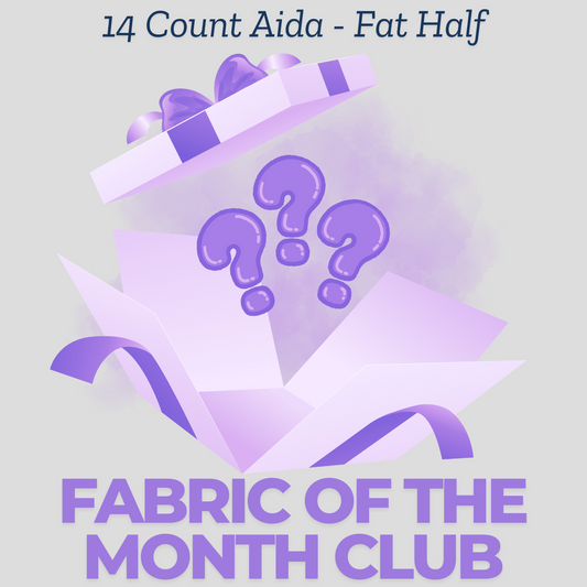 14 Aida: Fat half 27 inches by 36 inches (Fabric of the Month Club Subscription)