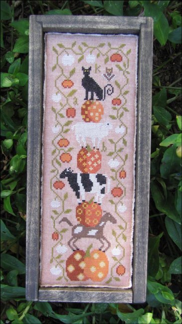 ✓ Halloween on the Farm by Kathy Barrick-Cross Stitch-Kathy Barrick-Millennial Fabrics
