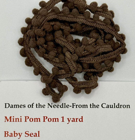 "Baby Seal" Mini Pom Pom Trim by Dames of the Needle