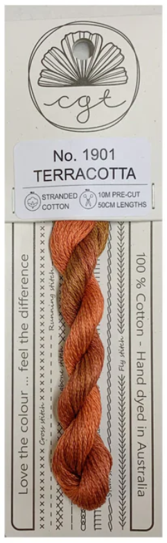 1901 Terracotta | 6 Strand Embroidery Floss by Cottage Garden Threads