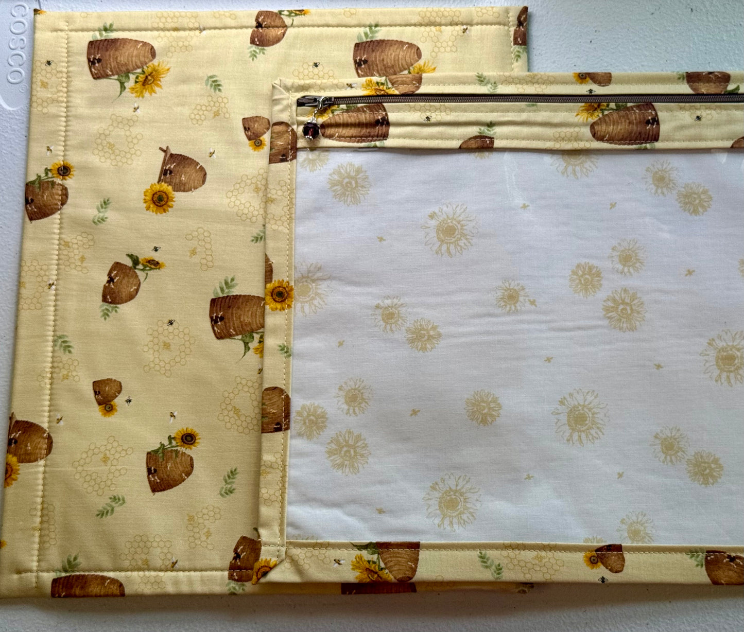 "Yellow Beehives" Vinyl Project Bag