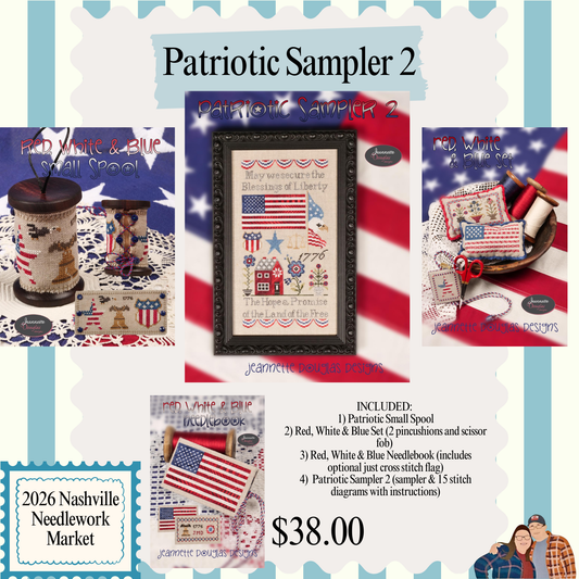 Patriotic Sampler 2 by Jeannette Douglas Designs