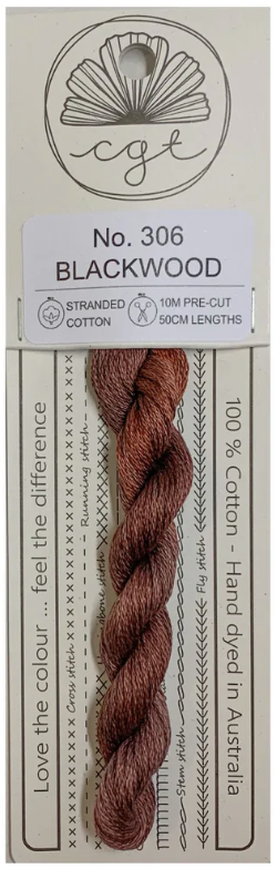 306 Blackwood | 6 Strand Embroidery Floss by Cottage Garden Threads