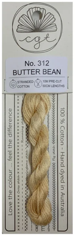 312 Butter Bean | 6 Strand Embroidery Floss by Cottage Garden Threads