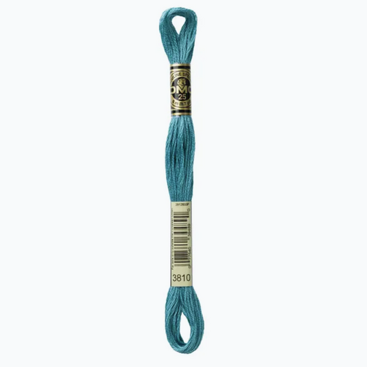 DMC 6 Strand Cotton Embroidery Floss #3810 - Turquoise Dark