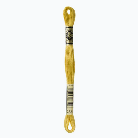 DMC 6 Strand Cotton Embroidery Floss #3821 -  Straw