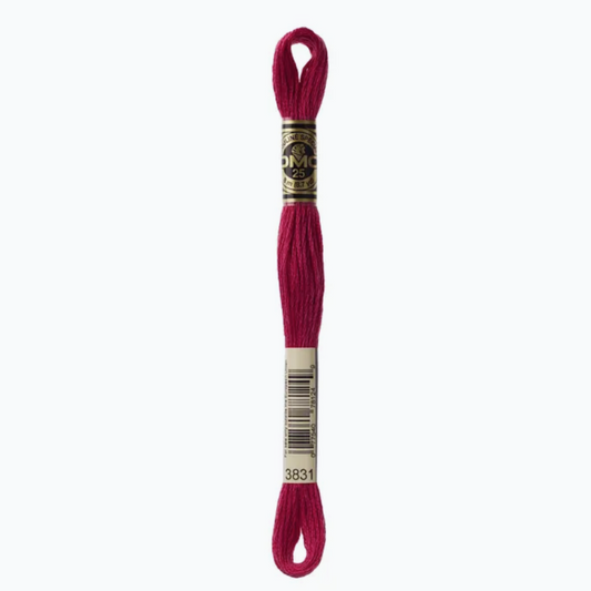 DMC 6 Strand Cotton Embroidery Floss #3831 - Raspberry Dark