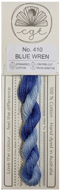 410 Blue Wren | 6 Strand Embroidery Floss by Cottage Garden Threads
