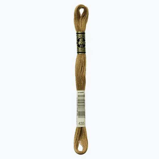 DMC 6 Strand Cotton Embroidery Floss #435 - Brown Very Light