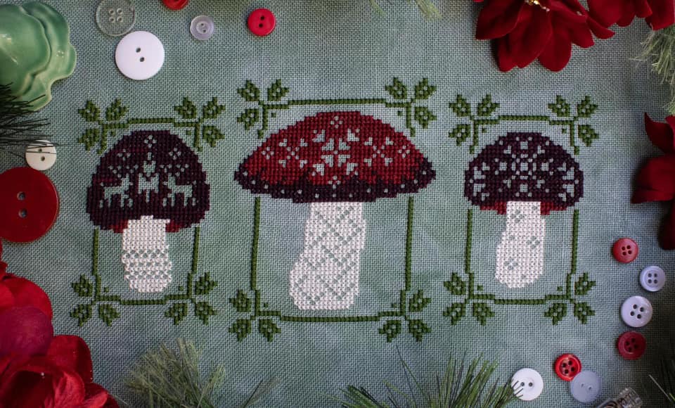 *PREORDER* Festive Fungi by Sprouting Lupine for Needlework Marketplace