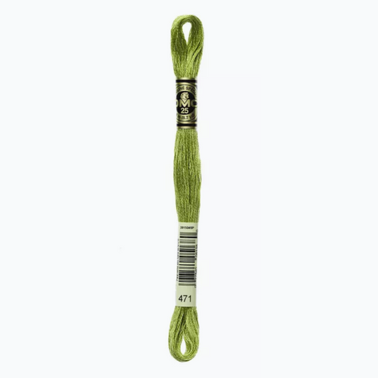 DMC 6 Strand Cotton Embroidery Floss #471 - Avocado Green Very Light