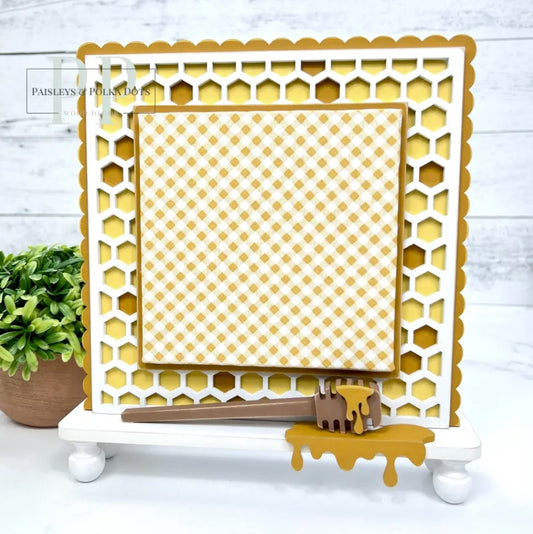 Honeycomb Frame for Cross Stitch by Paisley and Polka Dot