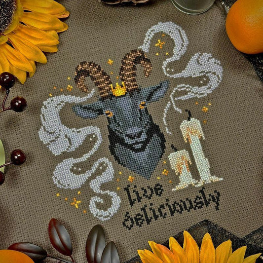 ✓ Live Deliciously by The Stitch Crypt