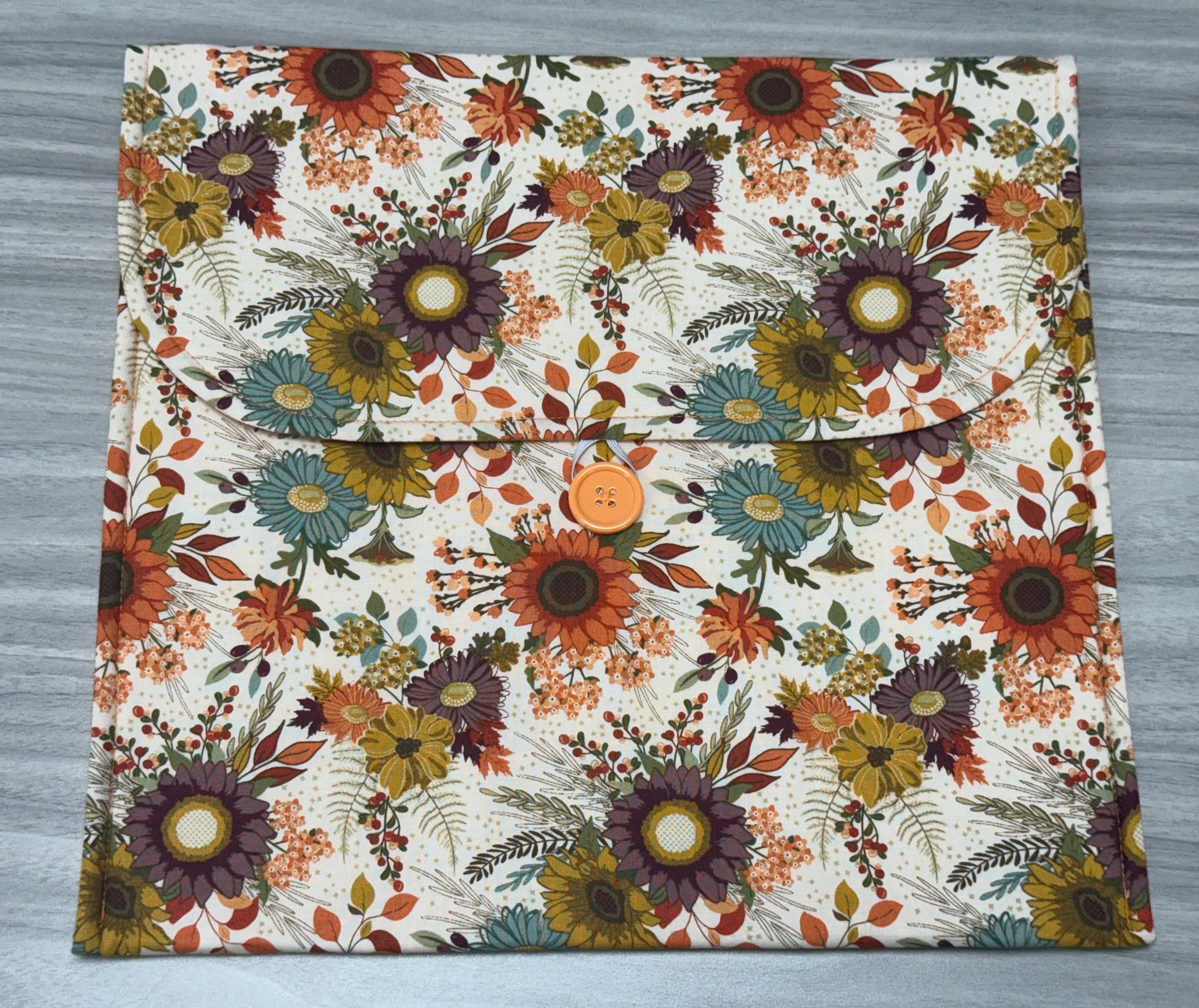 Autumn Sunflowers Envelope Project Bag-Millennial Fabrics-Millennial Fabrics