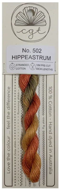 502 Hippeastrum | 6 Strand Embroidery Floss by Cottage Garden Threads