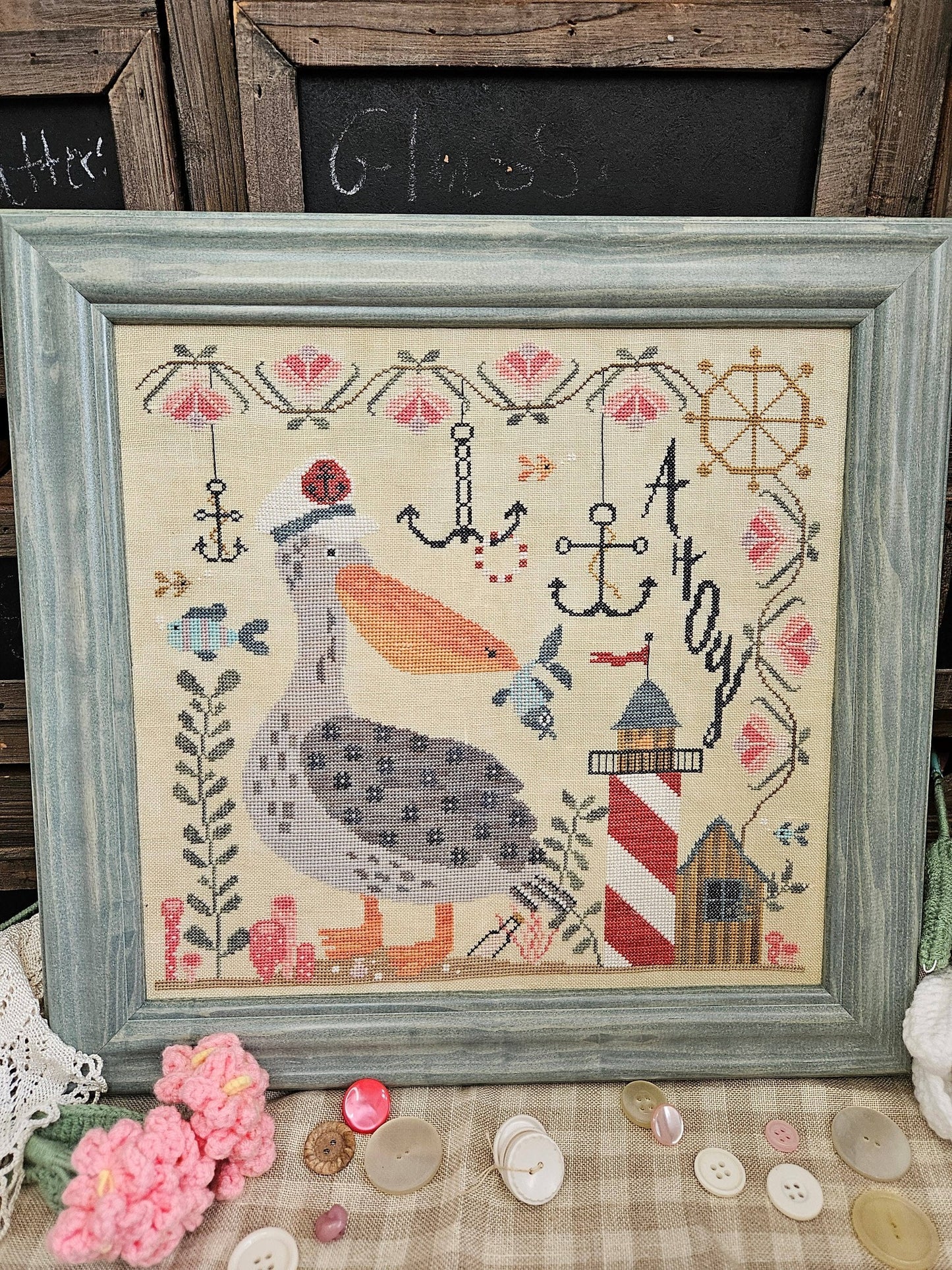 Captain Patchy Pelican by Quaint Rose Needlearts
