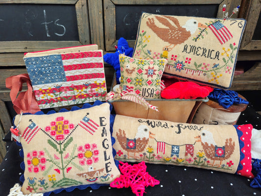 Wildflowers + Freedom by Quaint Rose Needlearts