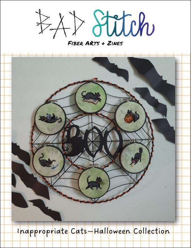 Inappropriate Cats - Halloween by BAD Stitch Needlework