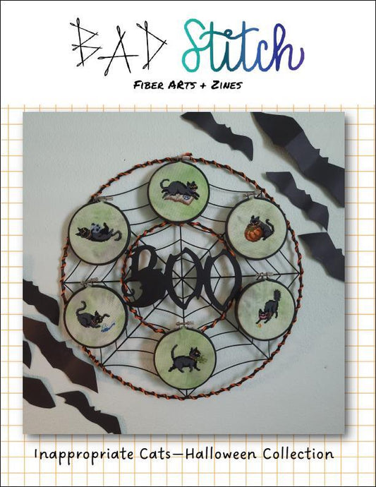 Inappropriate Cats - Halloween by BAD Stitch Needlework