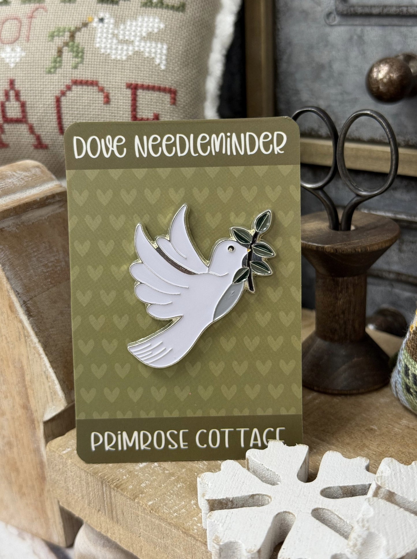 Dove Needle Minder by Primrose Cottage