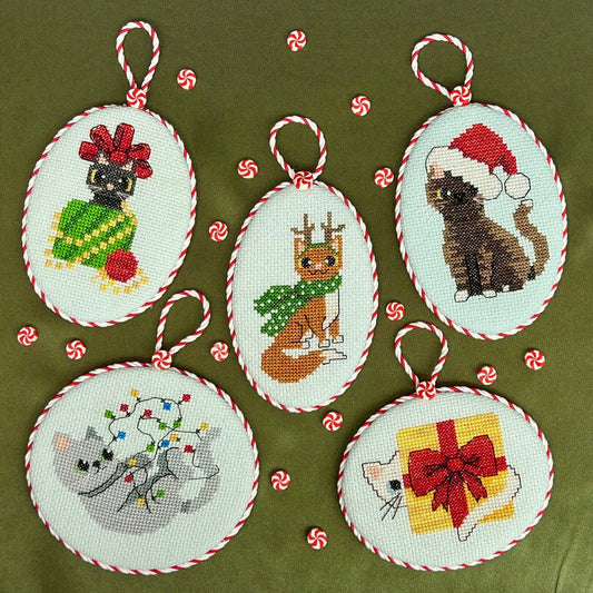 Kitty Ornaments by The Stitchin' Kitten