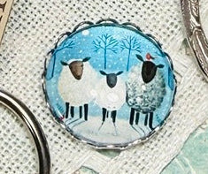 ✩November 25' Preorder✩ Winter Sheep Minder by My Big Toe-Cross Stitch-My Big Toe-Millennial Fabrics