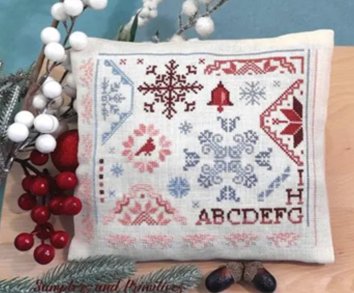 ✓ The Winter Quaker by Samplers and Primitives-Cross Stitch-Samplers and Primitives-Millennial Fabrics