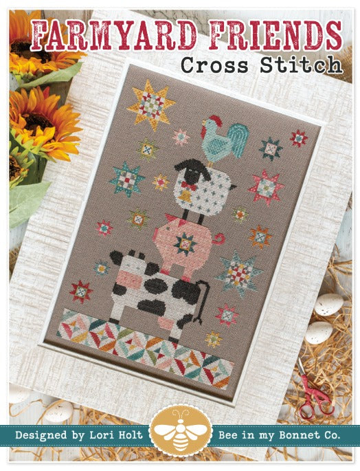 Farmyard Friends by Lori Holt-Cross Stitch-Lori Holt-Millennial Fabrics