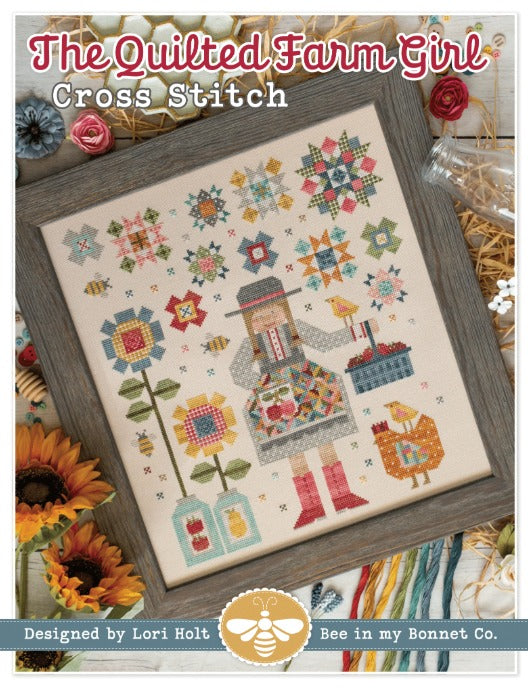 The Quilted Farm Girl by Lori Holt-Cross Stitch-Lori Holt-Millennial Fabrics