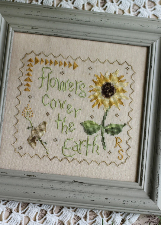 ✓ Earth Flower by October House Fiber Arts-Cross Stitch-October House Fiber Arts-Millennial Fabrics