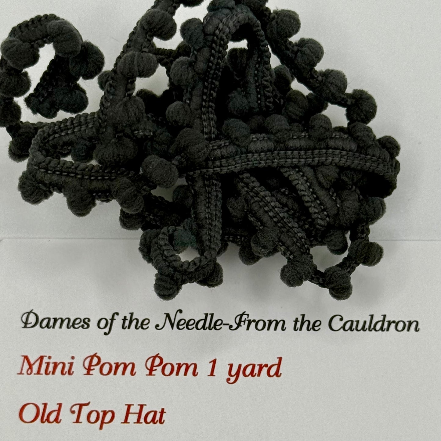"Old Top Hat" Mini Pom Pom Trim by Dames of the Needle