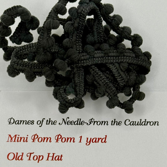 "Old Top Hat" Mini Pom Pom Trim by Dames of the Needle