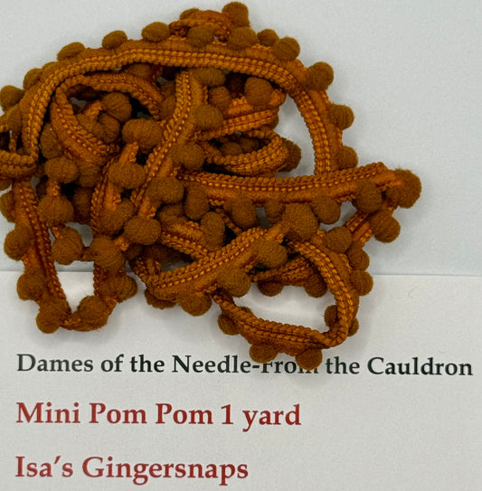 "Isa's Gingersnaps" Mini Pom Pom Trim by Dames of the Needle