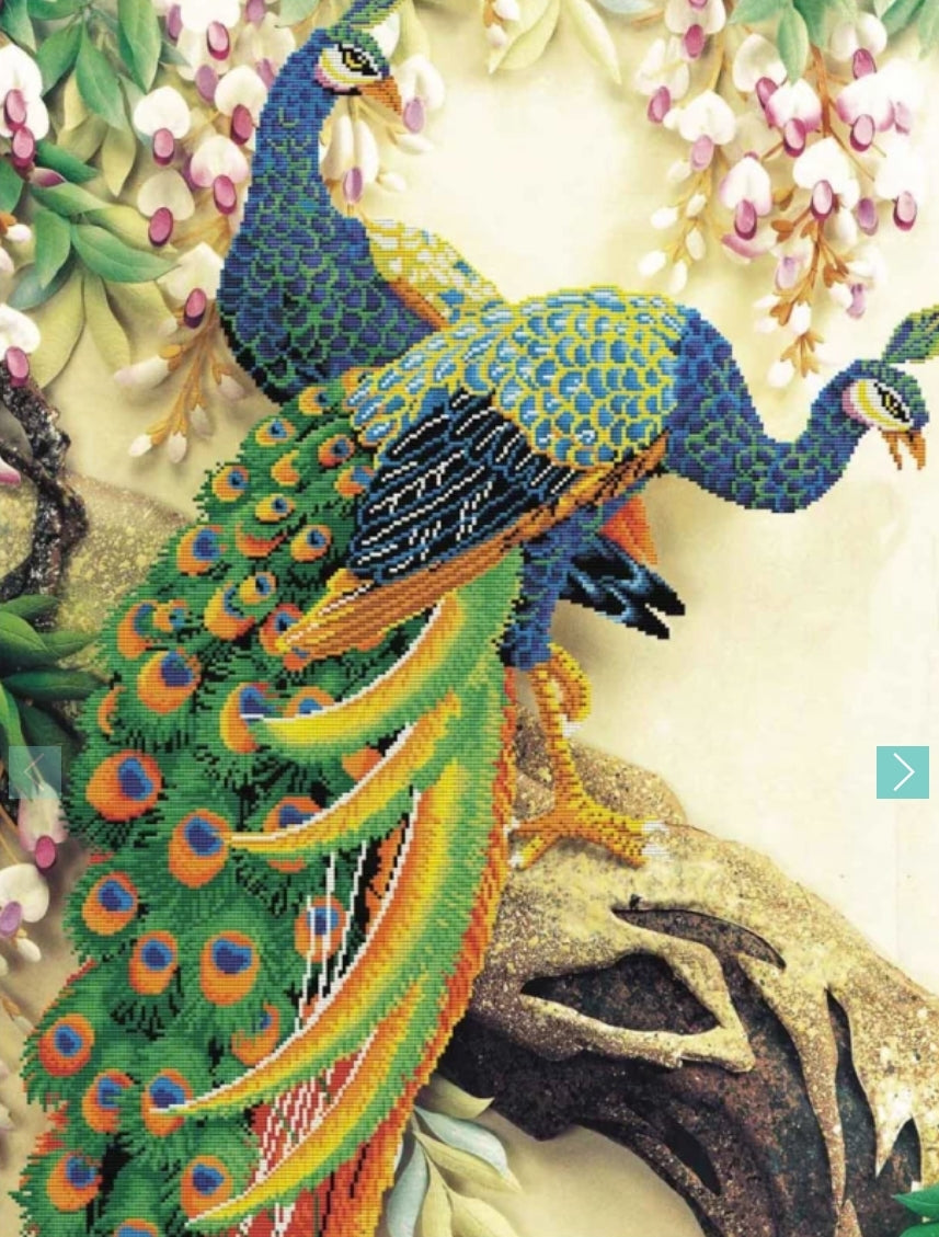 (No-Count Cross Stitch Kit) Peacock Majesty by Needleart World