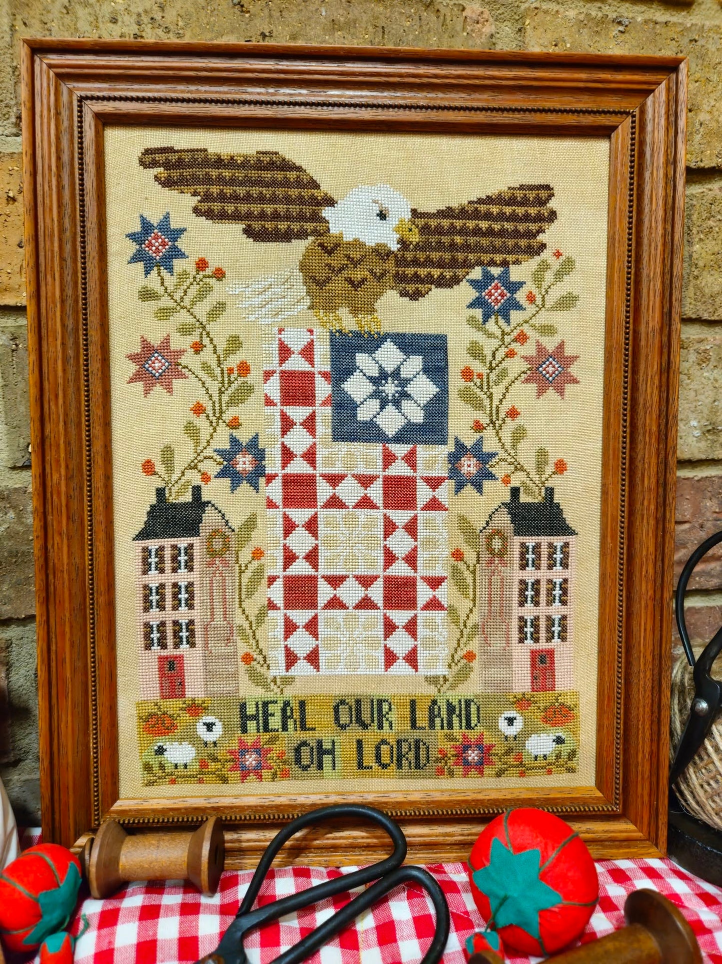 *Preorder* Heal Our Land Sampler by Quaint Rose Needlearts
