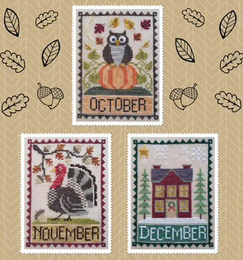 Monthly Trio: October, November, December by Waxing Moon Designs