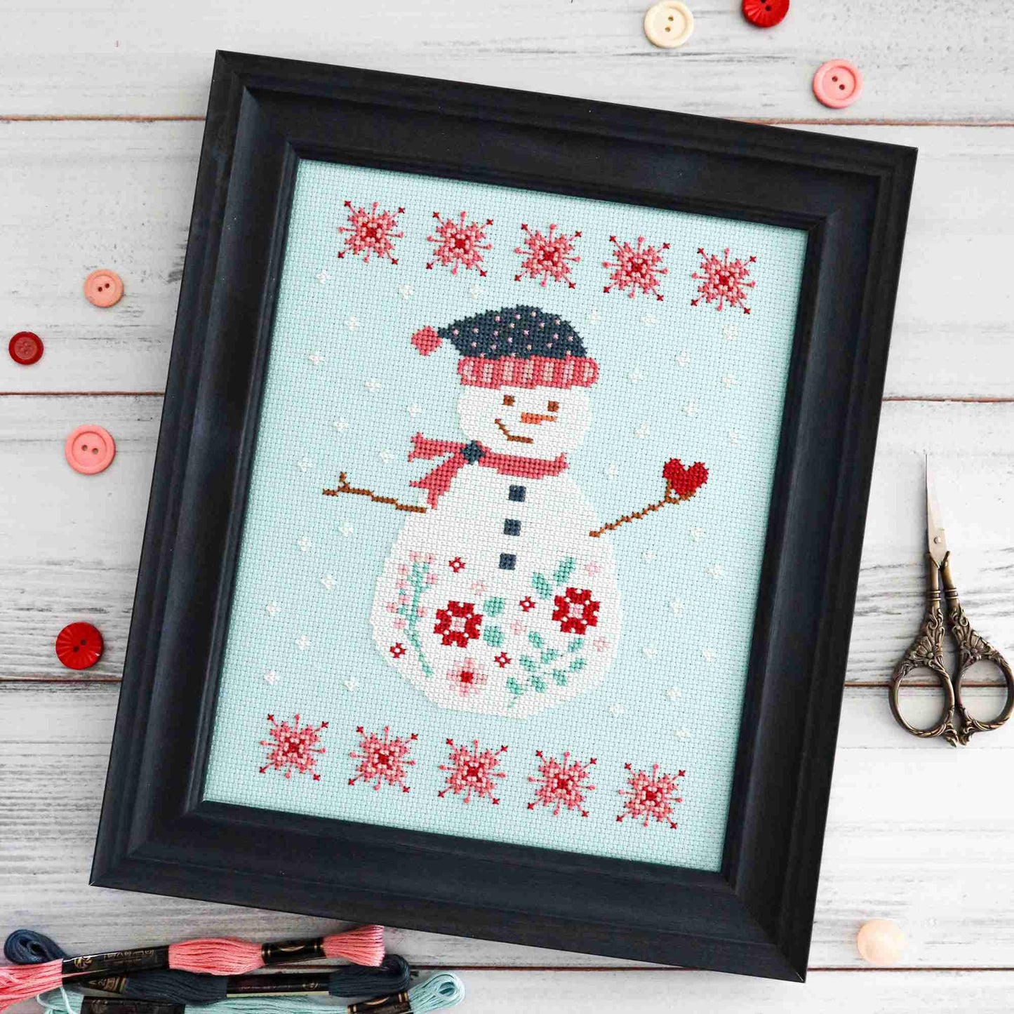 *Preorder*  Frosted Blooms Snowman by Flamingo Toes