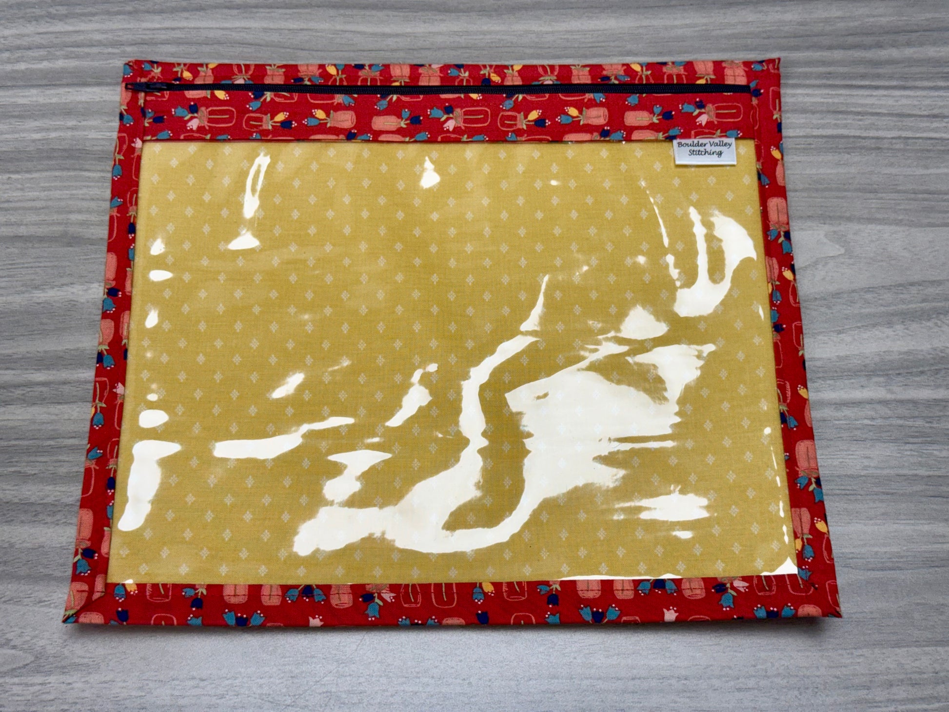 Red Vase Vinyl Project Bag-Millennial Fabrics-Millennial Fabrics