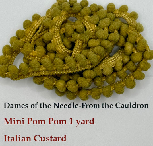 "Italian Custard" Mini Pom Pom Trim by Dames of the Needle