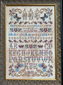 Butterflies Flowers and Letters Sampler by Twin Peak Primitives