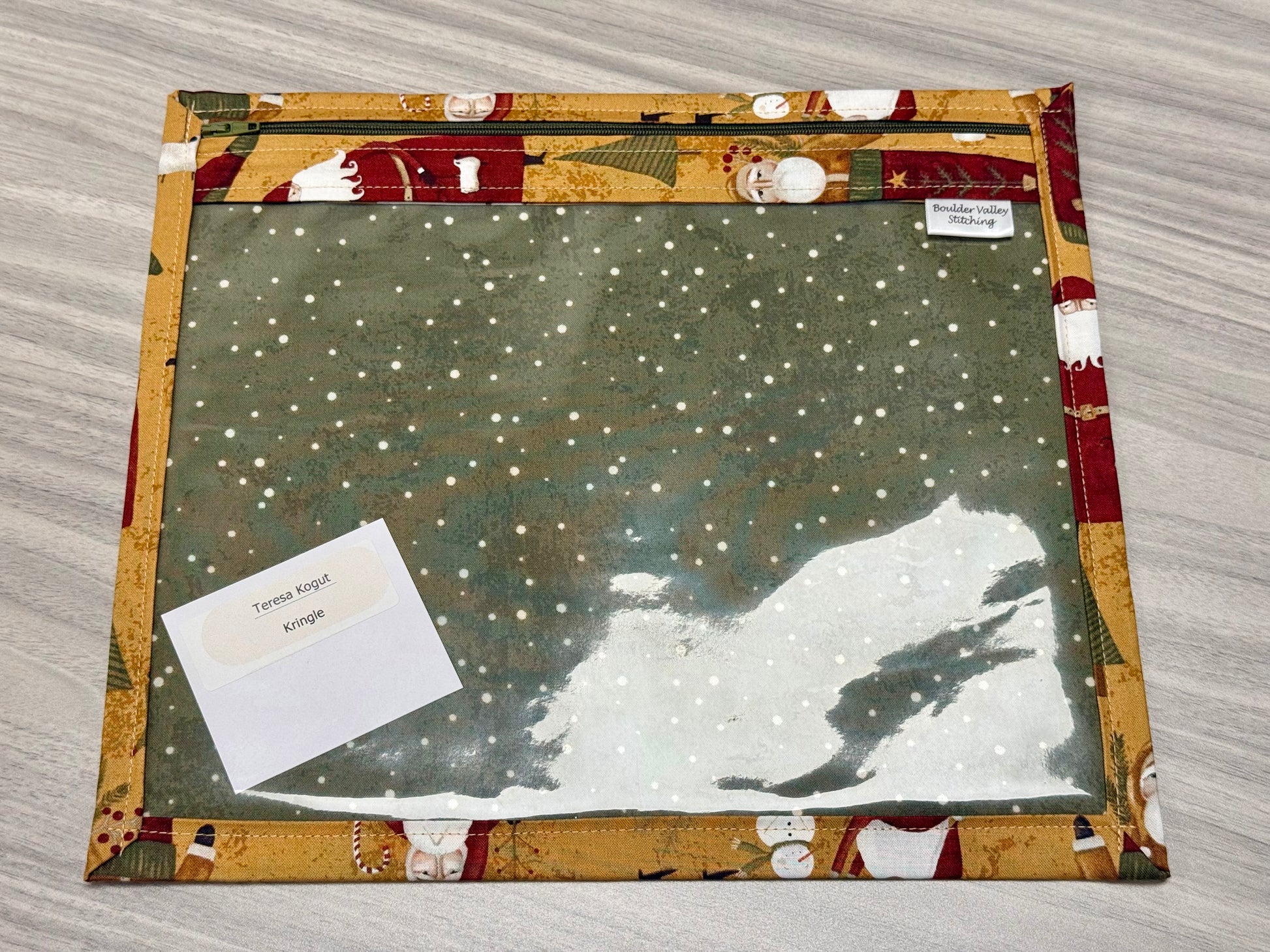Teresa Kogut Kringle Vinyl Project Bag-Millennial Fabrics-Millennial Fabrics