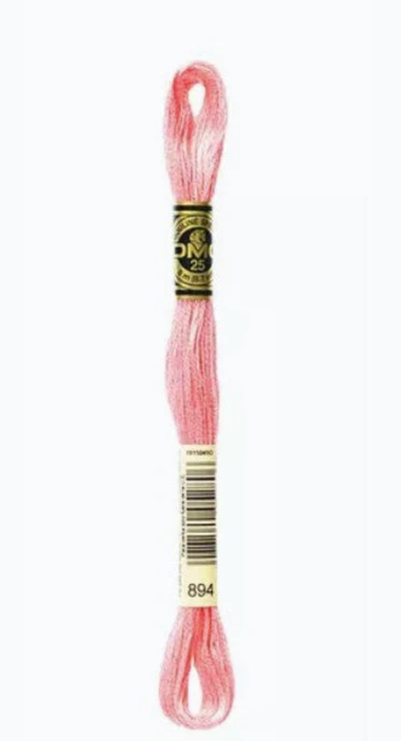 DMC 6 Strand Cotton Embroidery Floss #894 - Carnation Very Light-Cross Stitch-DMC Floss-Millennial Fabrics