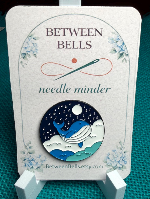 "Whale in the Clouds" Needle Minder by Between Bells